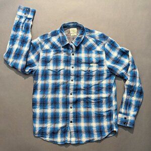 Lucky Brand Western Sportwear Lined Flannel Button Up (Medium)